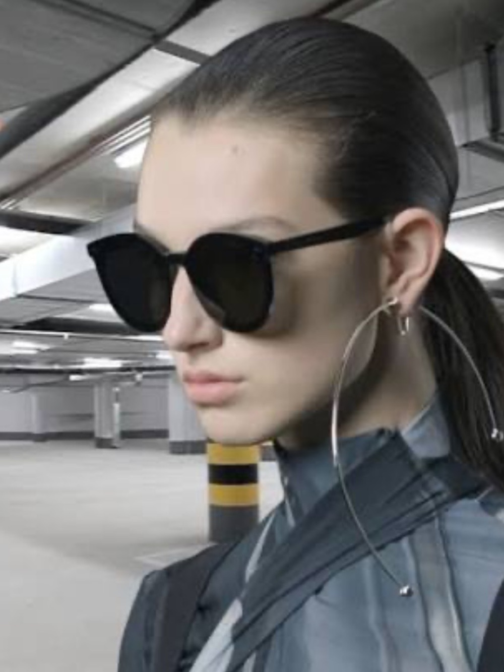 Gentle Monster Flatba Black Metal-Accent Sunglasses
